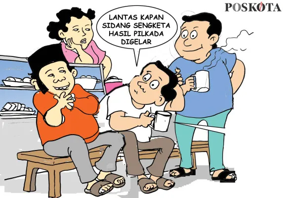 Obrolan Warteg: Menunggu Sidang Sengketa Pilkada. (Poskota/ Yudhi Himawan)