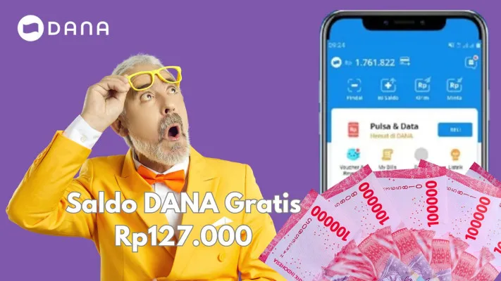 Cara klaim saldo DANA Gratis Rp127.000 tanpa NIK KTP masuk dompet elektronik. (Poskota/Syania Nurul Lita Baikuni)