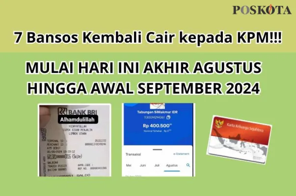 Berikut 7 bansos yang cair hari ini akhir Agustus 2024 hingga awal September 2024.(Poskota/Iko Sara Hosa)