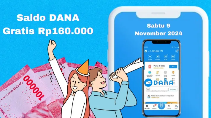 Cara hasilkan saldo gratis Rp160.000 via Link DANA Kaget hari ini masuk dompet digital. (Poskota/Syania Nurul Lita Baikuni)