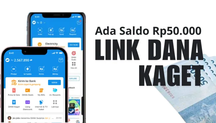 Dapatkan saldo DANA dari Link DANA Kaget. (dana/edited Dadan)