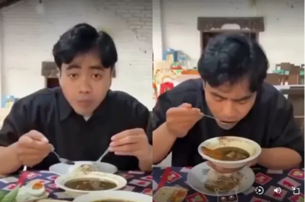 Seorang food vlogger, Debi Pratama diblacklist pengusaha kuliner se-Jogja.(Tangkap Layar Instagram/@medsos_rame)