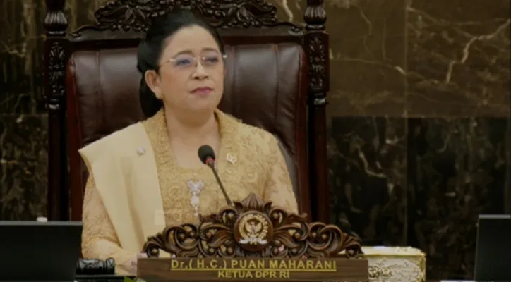 Ketua DPR RI Puan Maharani. (Tangkapan layar TV Parlemen)