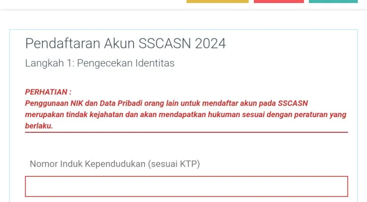 Kenali penyebab adanya pesan 'Galat 500 Kesalahan pada Sistem' saat melakukan pendaftaran CPNS 2024. (Tangkapan layar situs SSCASN)