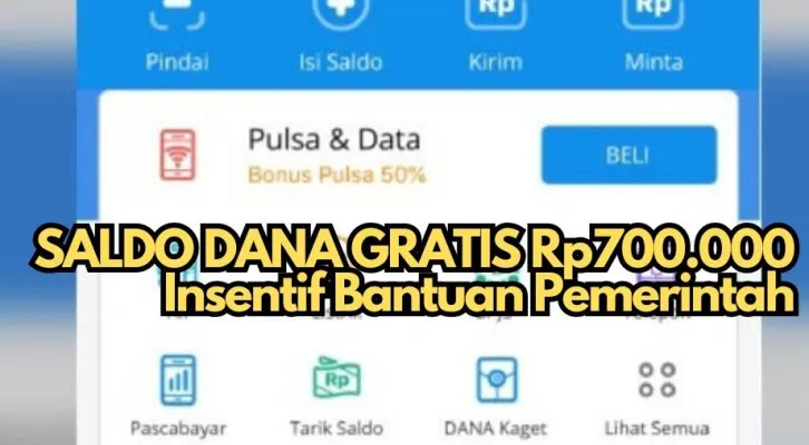 klaim insentif saldo DANA gratis Rp700.000 dari bantuan Prakerja.