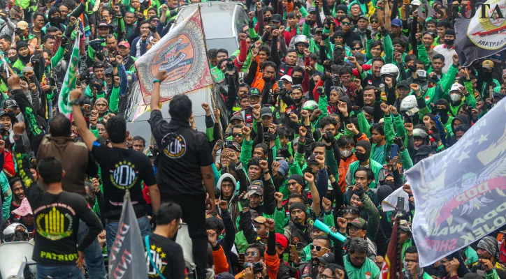 Info lokasi dan tuntutan demo ojol yang akan berlangsung 20 November 2025 di Jakarta. 
(Poskota/Ahmad Tri Hawaari)