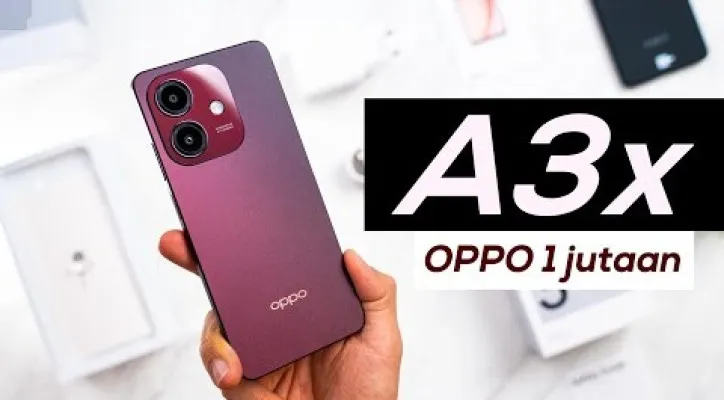 Oppo A3X menjadi salah satu rekomendasi Hp dengan harga Rp1 jutaan. (YT Gadget In)