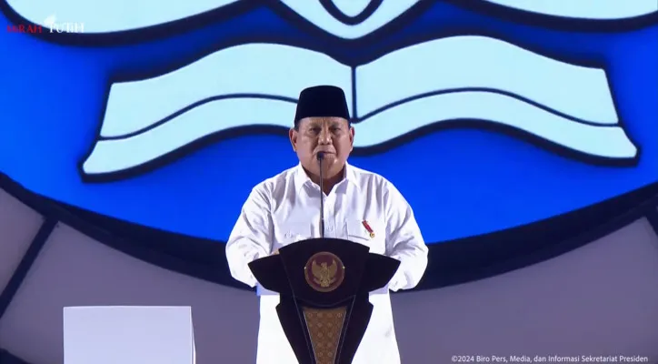 Presiden Prabowo Subianto tegaskan tidak ada toleransi soal korupsi demi mendukung pemerintahan yang bersih. (YouTube/Sekretariat Presiden)