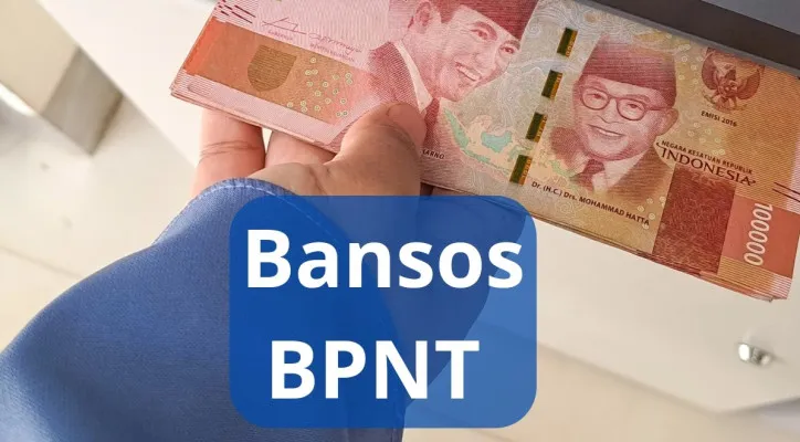 Dana bansos Rp1.200.000 cair dari pemerintah untuk KPM BPNT via KKS BSI. (Canva)