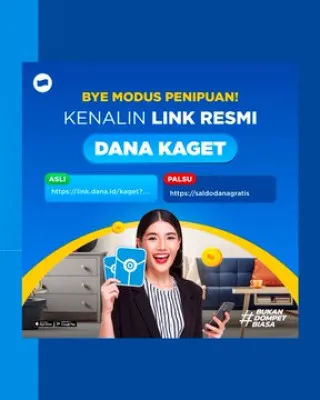 Siilakan simak informasi terkait cara bedakan link DANA Kaget atau palsu. (X/@DANA.id)