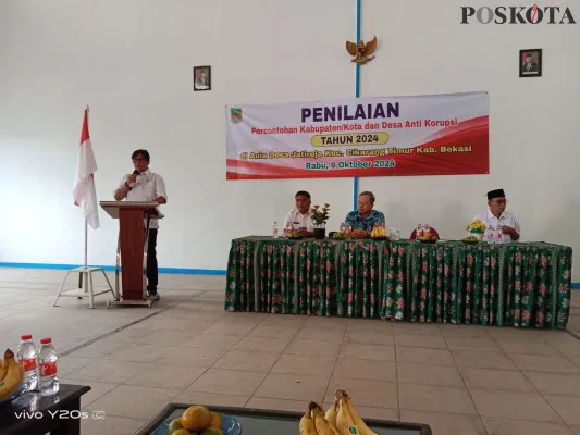 Penilaian program replikasi desa anti korupsi di Desa Jatireja, Cikarang Timur. (Poskota/Ihsan)