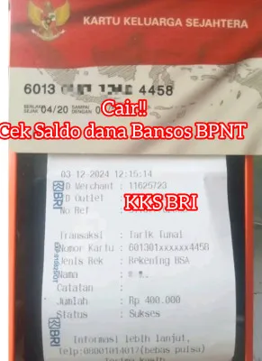 Cek saldo dana bansos BPNT dengan cara ini.(Facebook Info bansos PKH & BPNT)