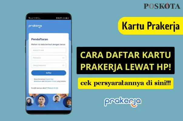 Berikut cara daftar Kartu Prakerja gelombang 72 lewat hp.(Poskota/Iko Sara Hosa)