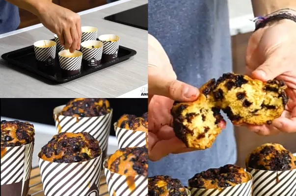 Berikut ini resep mudah muffin susu camilan manis ala Jerry Andrean.(Tangkap Layar YouTube/Jerry Andrean)