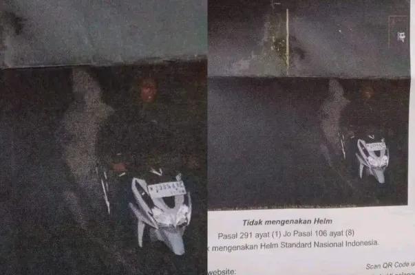 Viral Pemotor Kena Tilang Elektronik Usai Bonceng Pocong Netizen Si