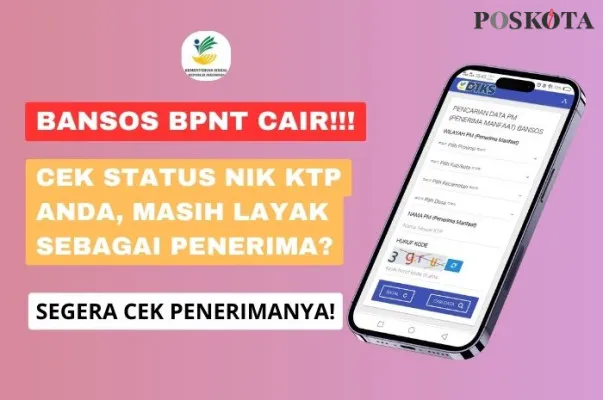 Berikut cara cek status NIK KTP apakah masih terdaftar dalam daftar penerima saldo dana bansos BPNT Agustus 2024 atau tidak.(Poskota/Iko Sara Hosa)