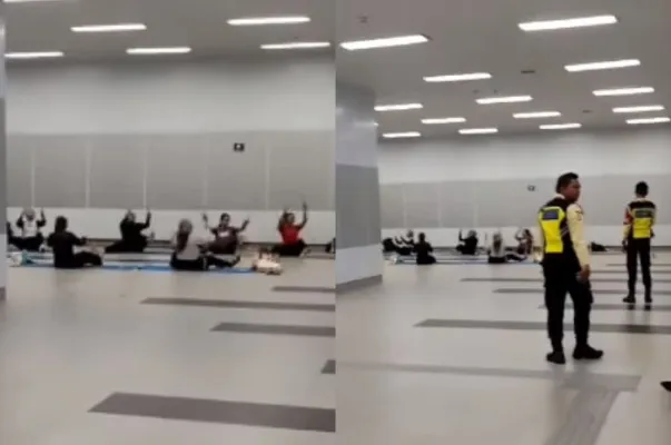 Viral olahraga Pound Fit di Stasiun MRT Jakarta tuai sorotan.(Tangkap Layar Instagram/@mood.jakarta)