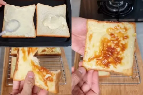 Berikut resep roti panggang selai keju susu ala Jerry Andrean yang sangat mudah untuk ditiru.(Tangkap Layar YouTube/Jerry Andrean)