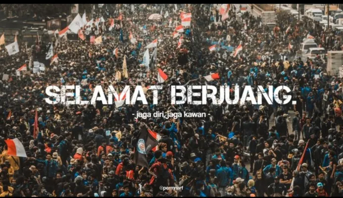 Ilustrasi seruan aksi untuk mengawal putusan MK yang digalang oleh berbagai kalangan masyarakat. (X/@prmnarf)