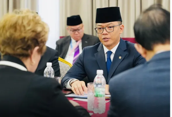 Menlu RI Sugiono Bertemu Presiden NDB, Dilma Rousseff Bahas Makan Siang Bergizi. (Dok Kemenlu)