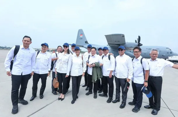 Menteri Kabinet Merah Putih ini akan menumpang pesawat C-130J Super Hercules A-1340 untuk mengikuti pembekalan di Akmil Magelang. (Instagram @agusyudhoyono)