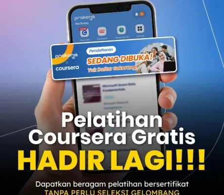 Ikuti pelatihan yang diadakan Prakerja x Coursera secara gratis! (@prakerja.go.id)