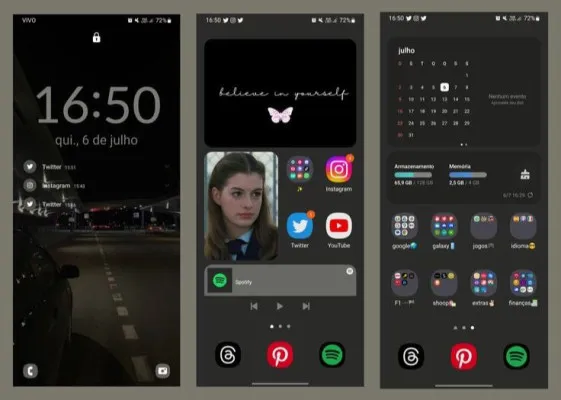 Cara ubah tampilan layar Hp Android menjadi seperti iPhone. (Pinterest)