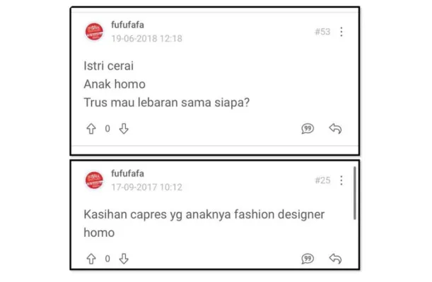 Beberapa postingan akun Fufufafa yang viral, hingga ada beberapa yang dipostin dan membuat netizen heran. (Kaskus/Fufufafa)