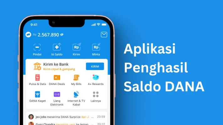 Anda dapat isi dompet elektronik dengan saldo DANA gratis dari aplikasi TikTok. (poskota/faiz)