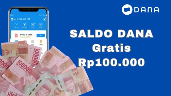 Cara klaim saldo DANA gratis Rp100.000 via link masuk dompet elektronik hari ini. (Poskota/Syania Nurul Lita Baikuni)