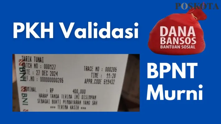 Bukti penarikan dana bansos PKH validasi Rp400.000 cair ke KKS bank BNI untuk penerima BPNT murni. (FB/Ujang Tasik Malaya/Neni Nuraeni)