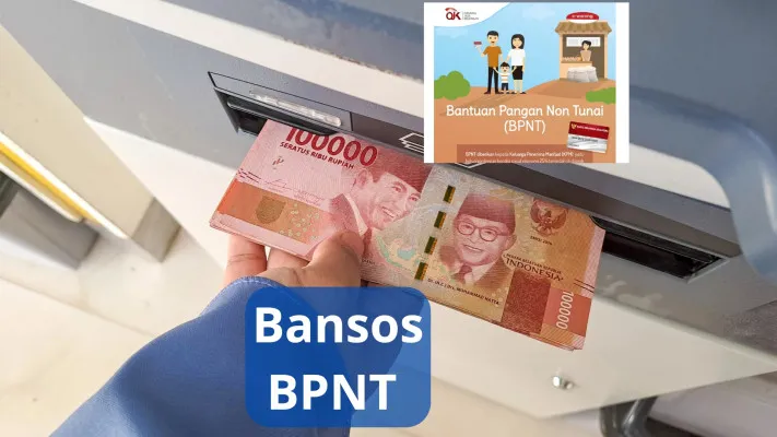 Bantuan Pangan Non Tunai Rp400.000 dan Rp1.200.000 pencairan via PT Pos dan bank Himbara. (Canva)