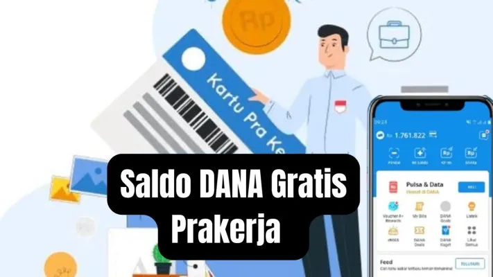 Tambahan saldo DANA gratis Rp700.000 dari Kartu Prakerja. (Poskota/Syania Nurul Lita Baikuni)