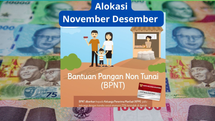 Dana Bansos BPNT Rp400.000 alokasi bulan November Desember sudah cair ke rekening KKS. (Poskota)