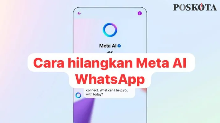 Simak tiga cara menonaktifkan fitur Meta AI di WhatsApp.(Sumber: Poskota/Shandra)