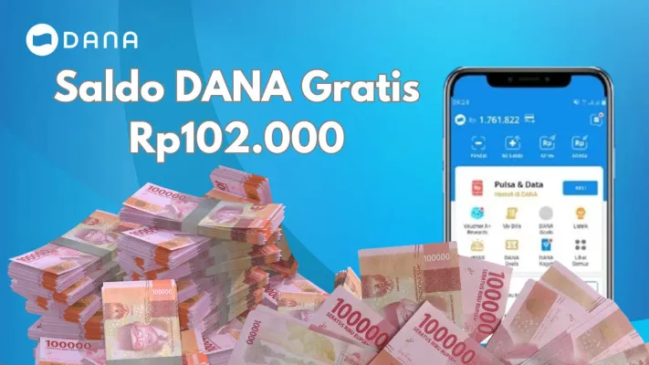 Klik Link Saldo DANA Kaget hari ini Rp102.000 masuk dompet elektronik. (Poskota/Syania Nurul Lita Baikuni)