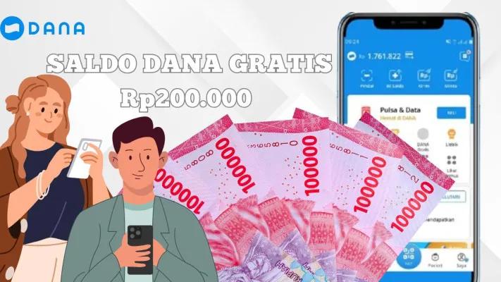 Klaim saldo DANA Kaget gratis hari ini Rp200.000 masuk dompet elektronik. (Poskota/Syania Nurul Lita Baikuni)