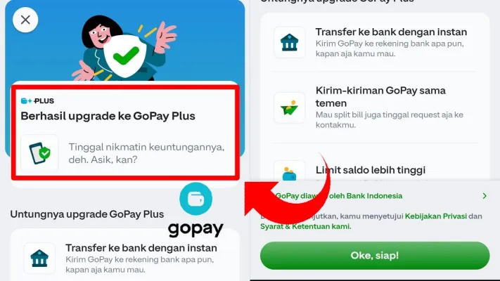 cara upgrade gopay plus. (thumbnail youtube)