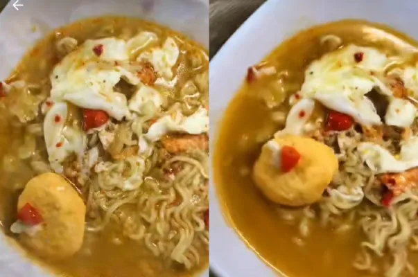 Berikut resep mudah hack mie Indomie telur, cocok buat anak kost.(Tangkap Layar TikTok/@dilabibaah)