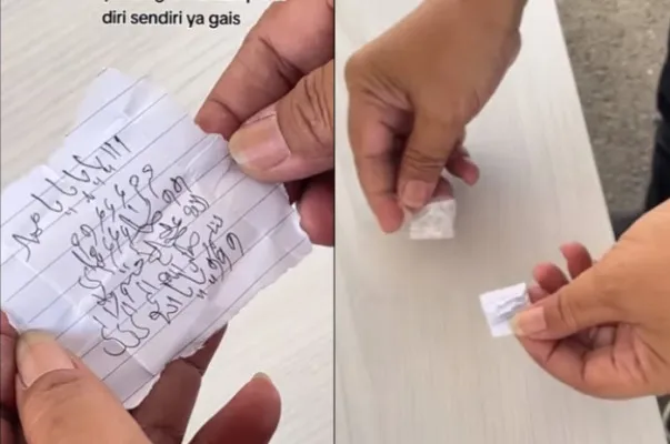 Peserta tes CPNS 2024 kepergok membawa jimat saat melangsungkan tes SKD.(Tangkap Layar Instagram/@folkshitt)