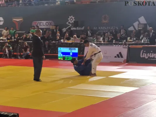 Pertandingan Kejurnas Judo Kasad Cup XV tahun 2024. (Poskota/Rizal)