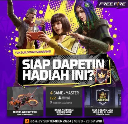 Klaim kode redeem Free Fire hari ini Senin, 30 September 2024. (Tangkap layar/Instagram/@freefirebgid)