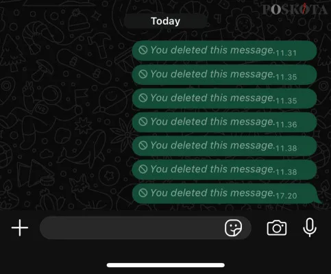 Begini cara melihat chat WhatsApp yang sudah dihapus oleh pengirim. (Poskota/Shandra)