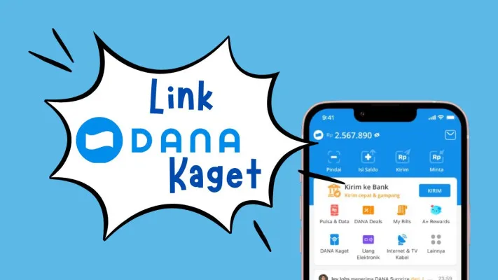 Link DANA Kaget gratis hari ini Rp342.000. (DANA/Neni Nuraeni)