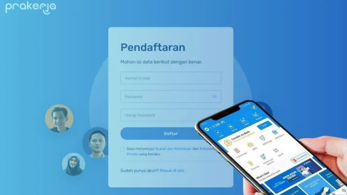 klaim saldo dana dari insentif bantuan Kartu Prakerja. (poskota/faiz)