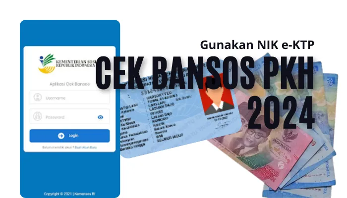 Gunakan NIK e-KTP untuk mengecek Bansos. (Kemensos/edited Dadan)