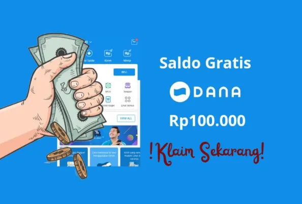 Ikuti cara-cara untuk dapatkan saldo DANA gratis Rp100.000 dari internet. (Edited by Putri Aisyah Fanaha)