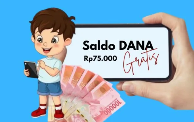 Saldo Rp75.000 gratis berhasil diraih dari link DANA Kaget hari ini. (Edited by Putri Aisyah Fanaha)