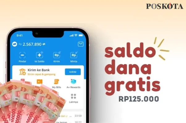 Lakukan klaim saldo DANA gratis sebesar Rp125.000. (Poskota/Della Amelia)