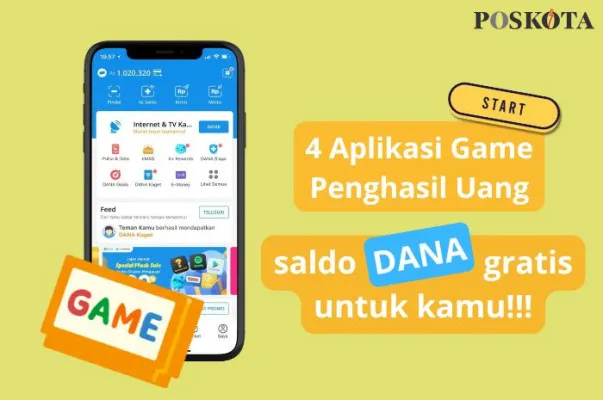 Berikut 4 aplikasi game penghasil saldo DANA gratis yang bisa Anda coba.(Poskota/Iko Sara Hosa)